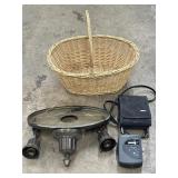 Ceiling light fixture, basket, bag,