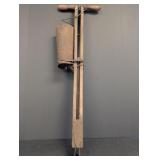 Vtg hand corn planter  34in long