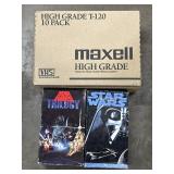 2 Star Wars trilogy VHS & blank VHS tapes