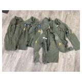 5  U.S. Army Fatigue utility shirts