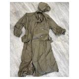 U.S. Army Raincoat & cap, Vietnam War Era, Long 36