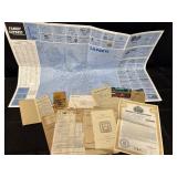 Historical paperwork & La Porte memorabilia