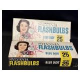 2 boxes Sylvania Flashbulbs, Blue Dot Press 25,