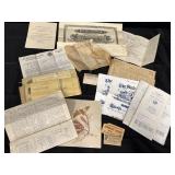Misc paper memorobilia, early 1900ï¿½s - canceled