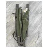 U. S. Army folding canvas cot