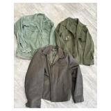 3 army like shirts/jackets - likely U.S. Army