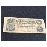 Reprint of Confederate States of America $500