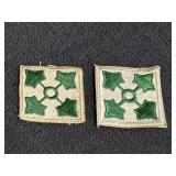 2 U.S. Army 4th Infantry Division Patches, 2 1/8 &