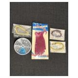 Fishing sinker assortment & worm lures. Sinkers