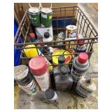 Variety of sprays, oils, lubricants for