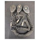 (3) Palm held Microphones w/ Cords & plug-ins