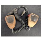 (2) Motorola Palm Microphones w/ Cords & plug-ins