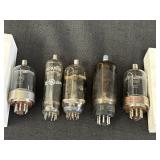2 Westinghouse 8298 electronic tubes & 3 others,