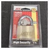 NEW Ace 2in. Solid Brass Body Padlock