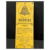 Bell System Warning sign, South Bend, for