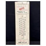 Martinï¿½s New Paris, IND adv. metal thermometer,