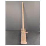 Ant. Steel & wood potato planter 40in long