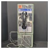 Vintage Green Wall-Mounted Payphone