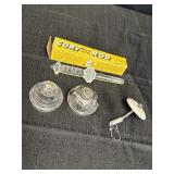 Misc. vtg coffee pot parts - Cory glass filter rod