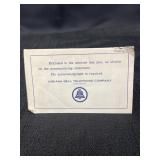 Indiana Bell Telephone Company Coin Mailing Card
