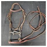 Brown Leather Western Bridle, Bit, & Reins