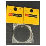 3 Kodak Wratten Series 3 Safelight Filters.  2