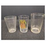 (3) Glass Tumblers one marked Hazel Atlas