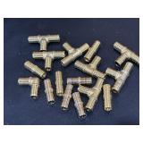 16 - 1/2in PEX brass fittings - couplings, tees,