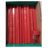 Box of Red Carpenter Pencils w/ sharpener