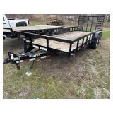 2017 Big Tex 20ft pipe trailer drop tailgate