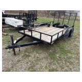 2020 Interstate flatbed trailer w/drop tailgate