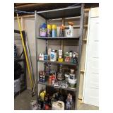 Metal shelving unit, 4 shelves & metal sides,