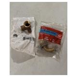 2 brass elbow fittings