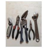 Metal snips, needle nose pliers, pliers, cresant