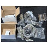 2 deadbolt sets in boxes, one is missing strike