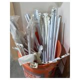 Collection of metal drawer slides, mostly 22in