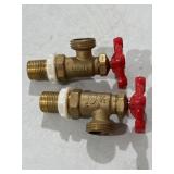 2 Utopia brass hookup valves for boiler drain or