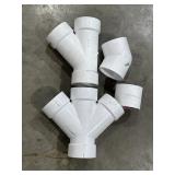 3' PVC DWV Double Wye, 3' PVC Sewer/Drain Wye,