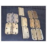 8 gold color door hinges, 3.5in