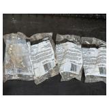 4 satin nickel finish handrail brackets, new