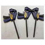 (3) 12' Irwin Quick Grip Clamps