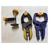 Ratcheting Clamp, Handi Clamp & saw clamp