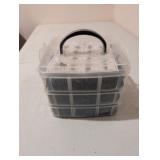 (3) container's plastic push retainers various