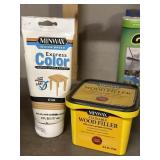 Minwax wiping stain (1/2 full?) & wood filler