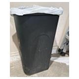Plastic trash can, 11 x 15 x 23in H