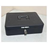 Tru-Bolt portable steel locking cash box,