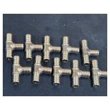10 - 1/2in Pex Tee brass fittings