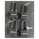 4 Brink's Weather Resistant 40mm Steel Padlocks,