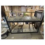 Black Metal 2 Shelf Shelving Unit