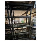 Black Plastic 5 Shelf Shelving Unit